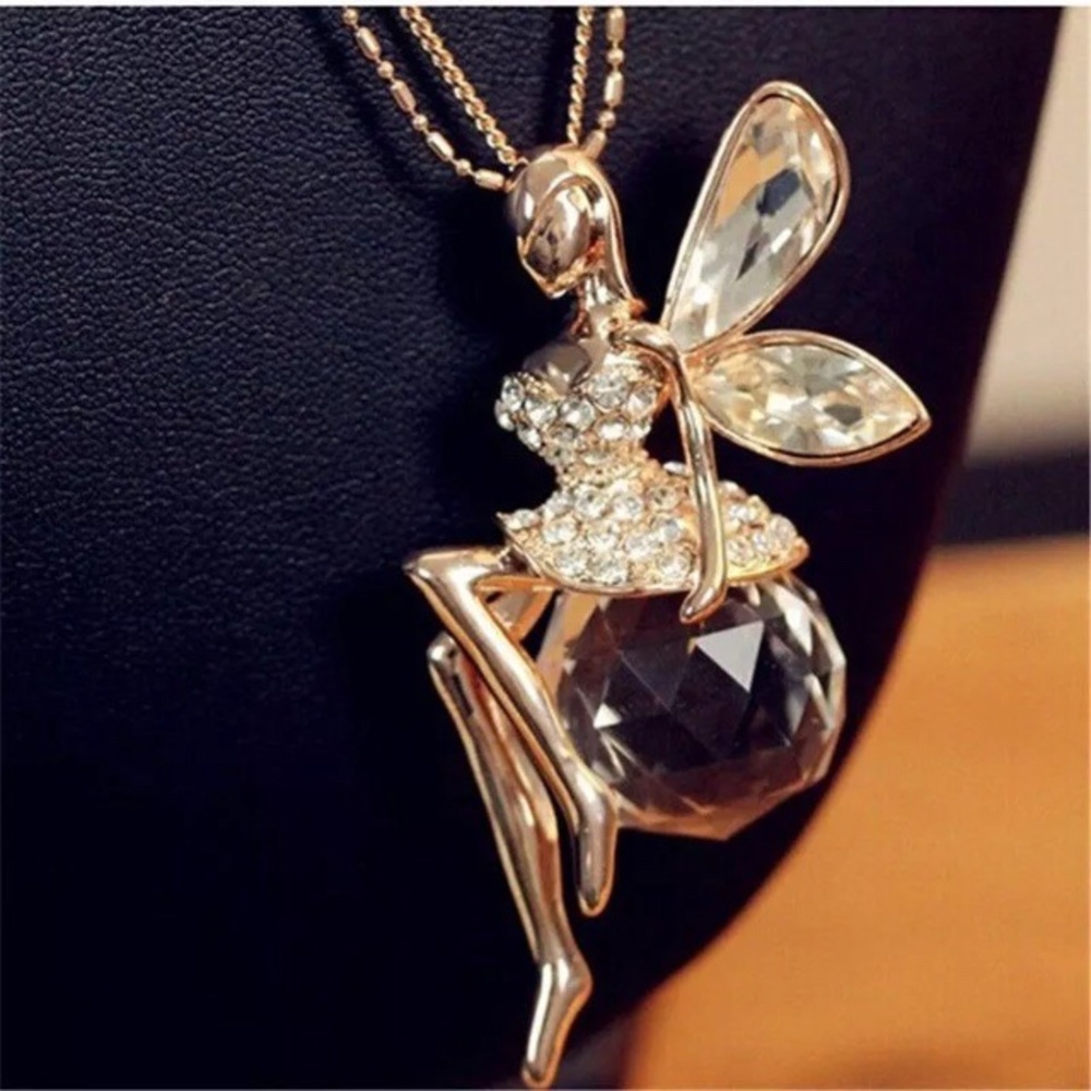 Crystal Fairy Pendant Necklace - Picture 3 of 4
